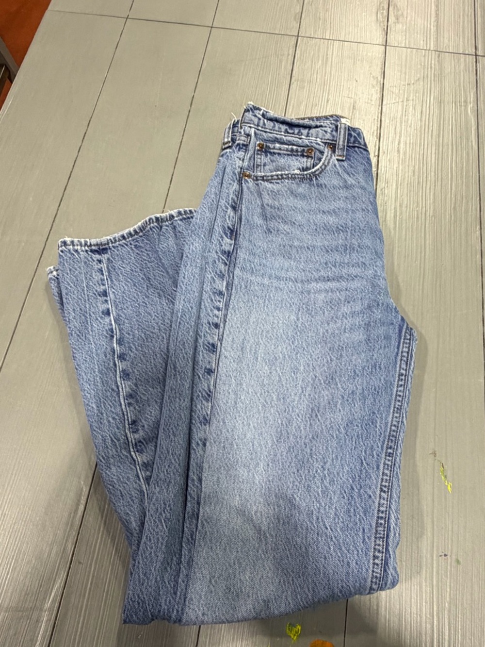 Abercrombie & Fitch Light Blue High-Rise Loose Jeans